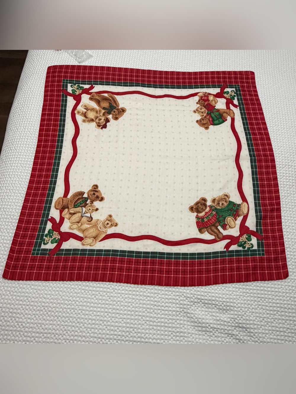 Holiday Teddy Bear scarf